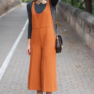 Zara burnt orange jumpsuit pants size small